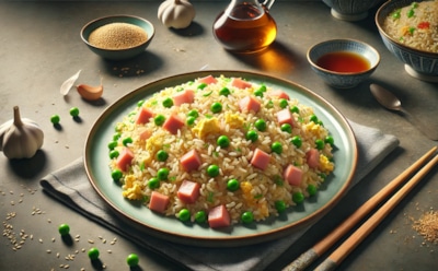 Кантонский рис с итальянским акцентом: простой рецепт с горошком, ветчиной и яйцом — оригинальное блюдо из доступных ингредиентов