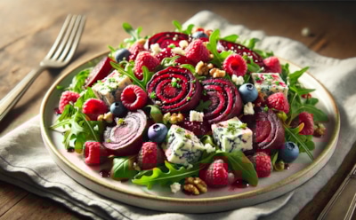 В борьбе с лишними углеводами: простой рецепт полезного салата из свеклы с малиной и сыром — низкоуглеводный гарнир для обеда или ужина