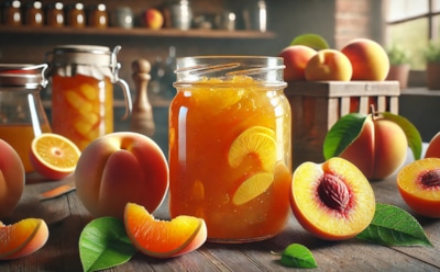 Персик, апельсин, варенье — вот и все стихотворенье: простой рецепт яркого десерта для чая и блинчиков — сладкое лакомство с цитрусовыми нотками