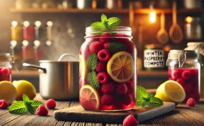 «Мохито» на зиму — теперь малиновый: новый рецепт ягодного компота с лимоном и мятой — яркое и ароматное обновление классической заготовки