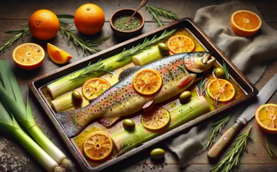 Окунь в апельсиновой глазури — блюдо для гурманов: рецепт с розмариновым маслом и оливками — идеальное сочетание вкуса и пользы