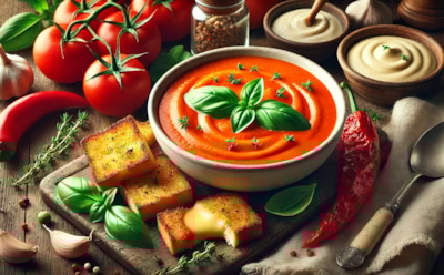 Горячий суп с запеченным перцем и гренками с сыром: простой рецепт превращает обычный бульон в ресторанное блюдо — удивите всех вкусом и ароматом