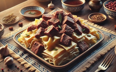 Бешбармак на домашней кухне: как приготовить традиционное блюдо кочевников из говядины и свежей лапши — простой рецепт для любителей азиатской кухни