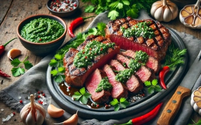 Не пугайтесь названия — просто готовьте: простой рецепт приготовления антрекота на гриле с соусом чимичурри — сочное угощение с пикантной латиноамериканской ноткой