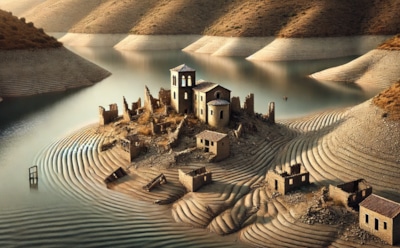 Исчезнувшая деревня вновь всплывает на поверхности: рекордная жара в Греции обнажила руины затопленного Каллио — последствия глобального потепления в действии