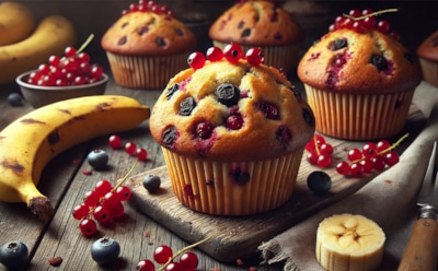 Вкусные маффины из бананов и смородины: простой рецепт полезного десерта — насладитесь выпечкой с легкой кислинкой и фруктовыми нотами
