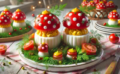 Аппетитные закуски из яиц и помидоров для любых случаев: варианты угощений от вкусных «мухоморов» до помидорных колец — яркие идеи для вашего стола
