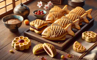 Печенье-рыбка из Японии, которое покоряет с первого укуса: тайяки с фруктовой, джемовой или шоколадной начинкой — простое и эффектное угощение для детей и взрослых