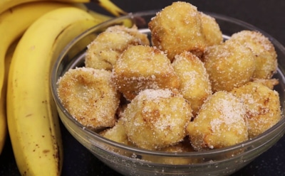 Жарим бананы до хрустящей корочки: десерт с шоколадной начинкой — сладкое лакомство