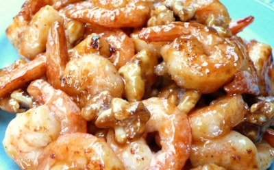 Праздничные креветки с медом и орехами: идеальное сочетание вкусов и текстур — китайский рецепт