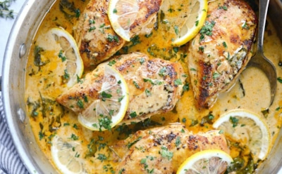 Курица в лимонно-сливочном соусе: ресторанное блюдо дома — простой рецепт с нежным вкусом