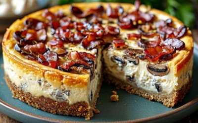 Сладкий чизкейк уже не в моде — готовим с грибами и беконом: этот перекус заставит забыть про торты даже сладкоежек — попробуйте и вы