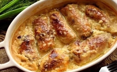 Секрет идеального ужина раскрыт: просто сделайте свиной рулет в сливочно-грибном соусе — и гости не останутся равнодушны