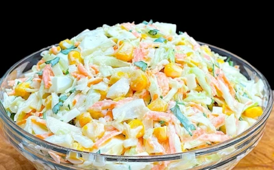 Салат на каждый день, который не надоест: капуста, яйцо и кукуруза — просто и вкусно