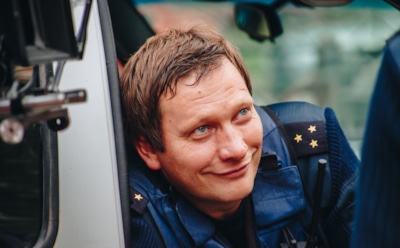 Олег Андреев в образе Петрова