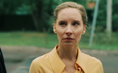 Елена Карпова в образе Шишкиной в сериале «Закон тайги»