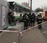 В Москве автобус наехал на остановку на Сходненской улице
