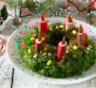 Салат «Новогодняя свеча»: эффектное украшение стола — нежный вкус и праздничный декор