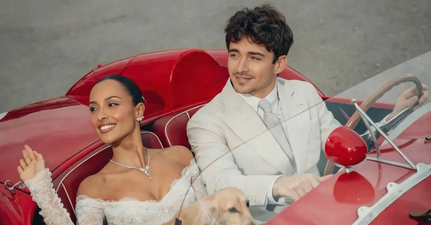 Самый красивый гонщик Формулы-1 Шарль Леклер женился: собака в смокинге и уникальный кортеж