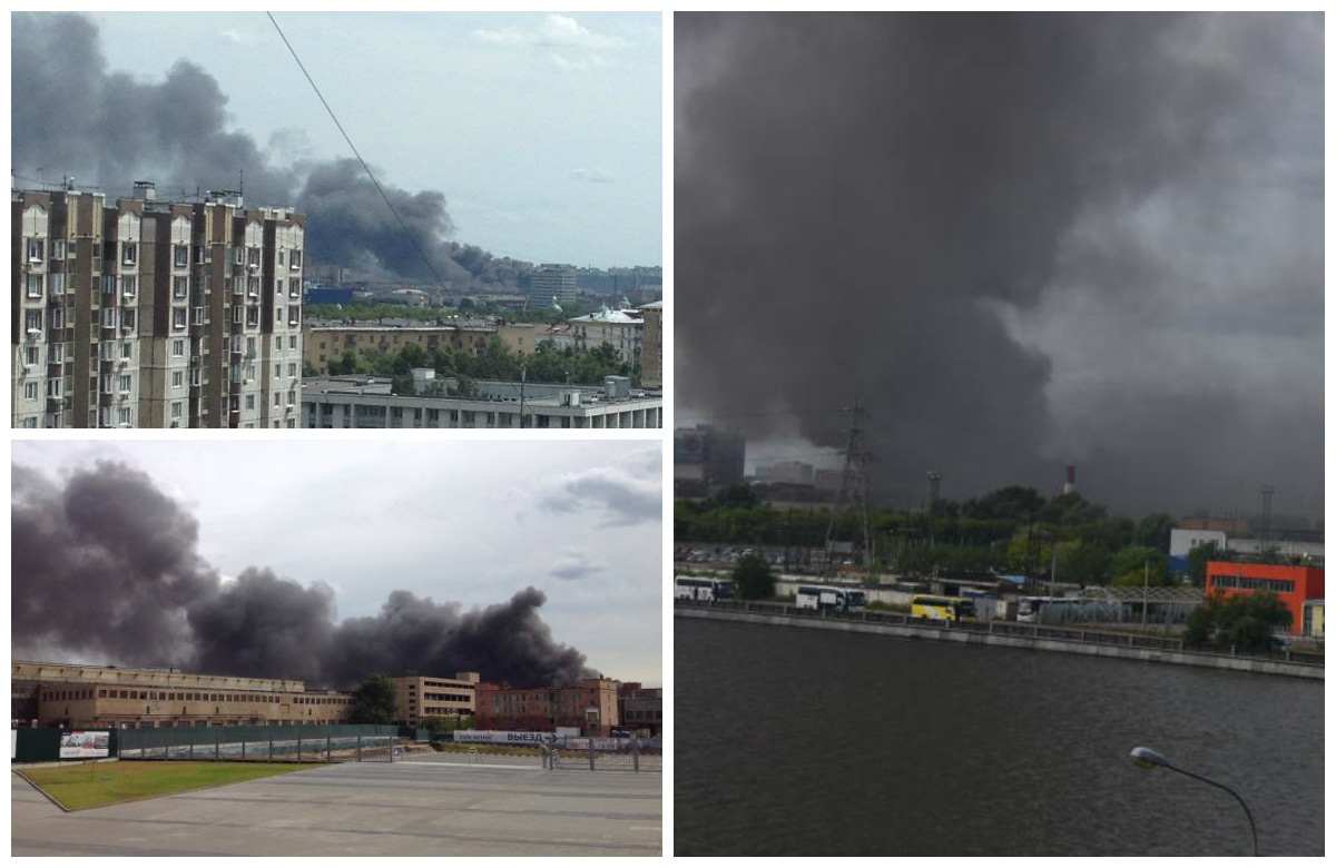 Пожар на заводе москвич