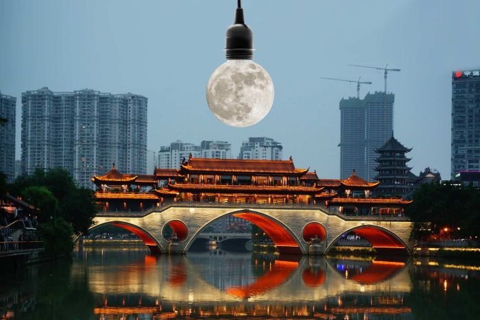В Китае хотят заменить уличное освещение «искусственной Луной»