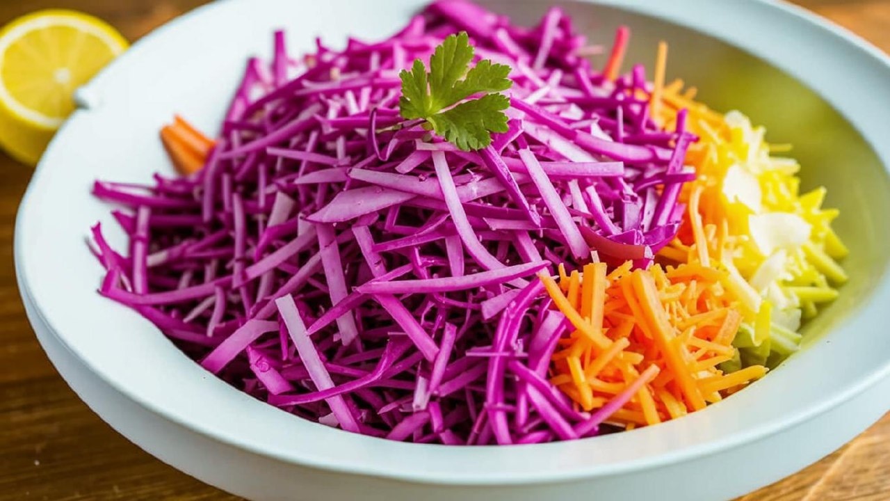 Вкусно, хрустно, капустно: как приготовить яркий витаминный салат из капусты с морковью, свеклой и лимонным соком — простой рецепт