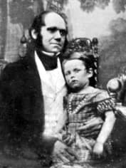Чарльз Дарвин с дочерью