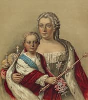 Анна Леопольдовна с младенцем Иваном VI
