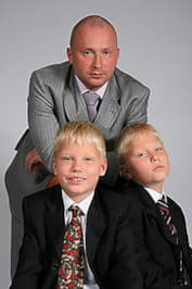 Игорь Лебедев с сыновьями