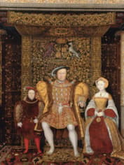 Генрих VIII и Джейн Сеймур с сыном