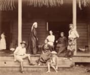 Роберт Льюис Стивенсон на острове Самоа с гостями