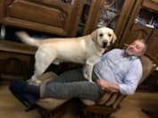 Михаил Хачатурян с собакой