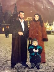 Михаил Хачатурян с женой и сыном