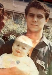 Thomas Mraz в детстве с отцом