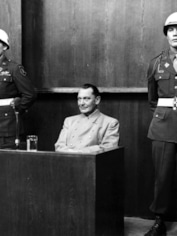 Герман Геринг во время Нюрнбергского процесса