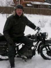 Сергей Скачков на мотоцикле