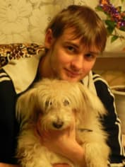 Сергей Марочкин с собакой