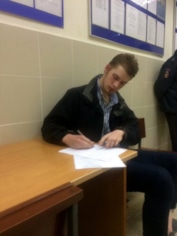 Макар Касаткин в полицейском участке