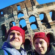 Сергей Пиоро и жена Елена Головизина