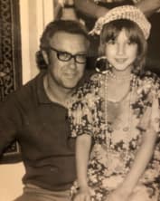 Лера Кудрявцева в детстве с отцом