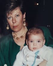 Давид де Хеа в детстве с мамой