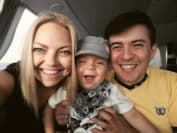 Елена Кукарская и Алексей Крутых с сыном
