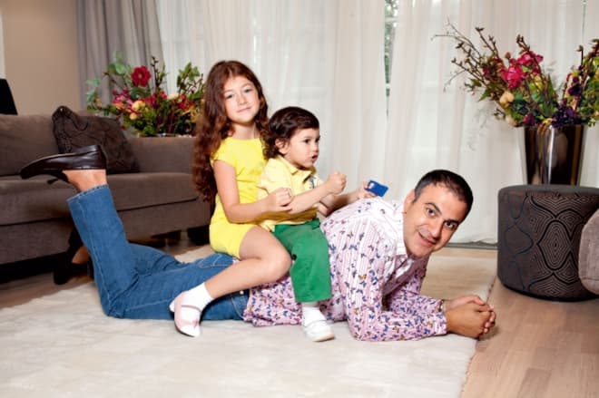 Гарик Мартиросян с дочерью Жасмин и сыном Даниэлем