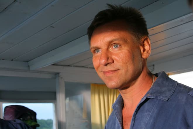 Андрей Егоров на съемках фильма "Мой капитан"