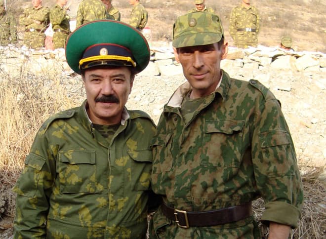 Рустам Сагдуллаев и Игорь Савочкин на съемках фильма