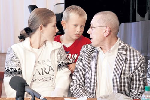 Валерий Золотухин с Ириной Линдт и сыном Ваней