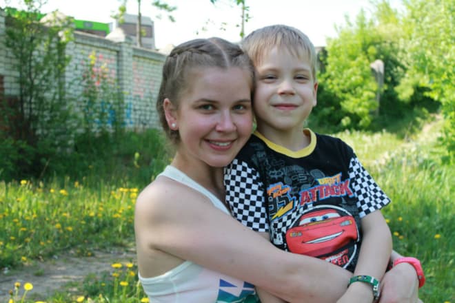 Дарья Баранова с сыном