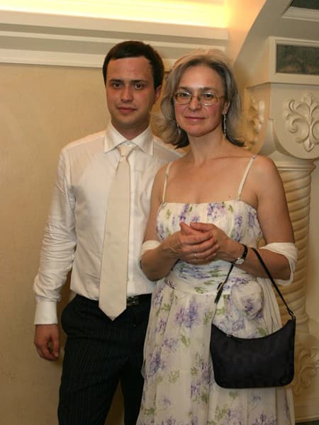 Анна Политковская с сыном Ильей