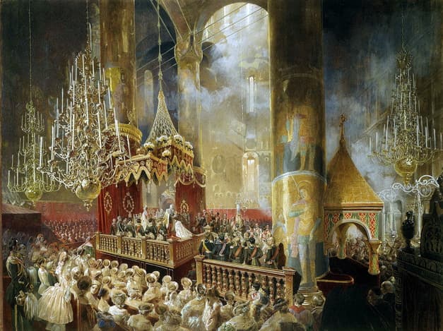 Коронация Александра II в Успенском соборе Московского кремля