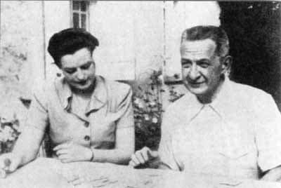 Александр Керенский  с женой Терезой-Нелль